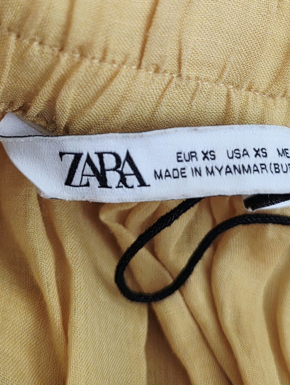 ZARA MAXI BOHO SKIRT YELLOW SIZE XS - Picture 15 of 15